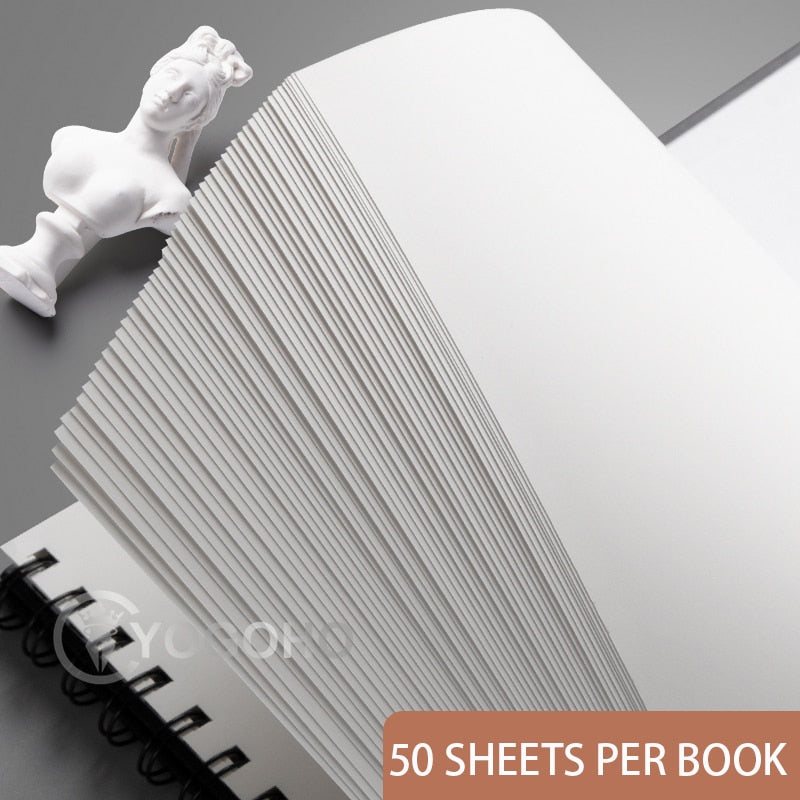 Sketchbook 50 sheets/book (8k/16k/A4 size option)