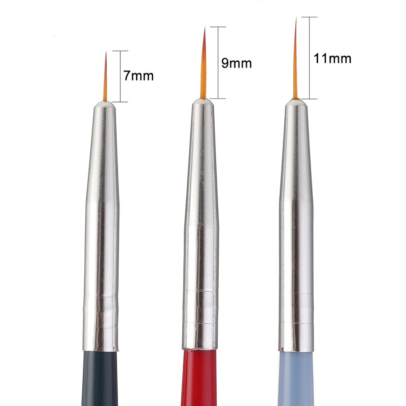 3 piece Fine Line Paint Brush (7/9/11mm)