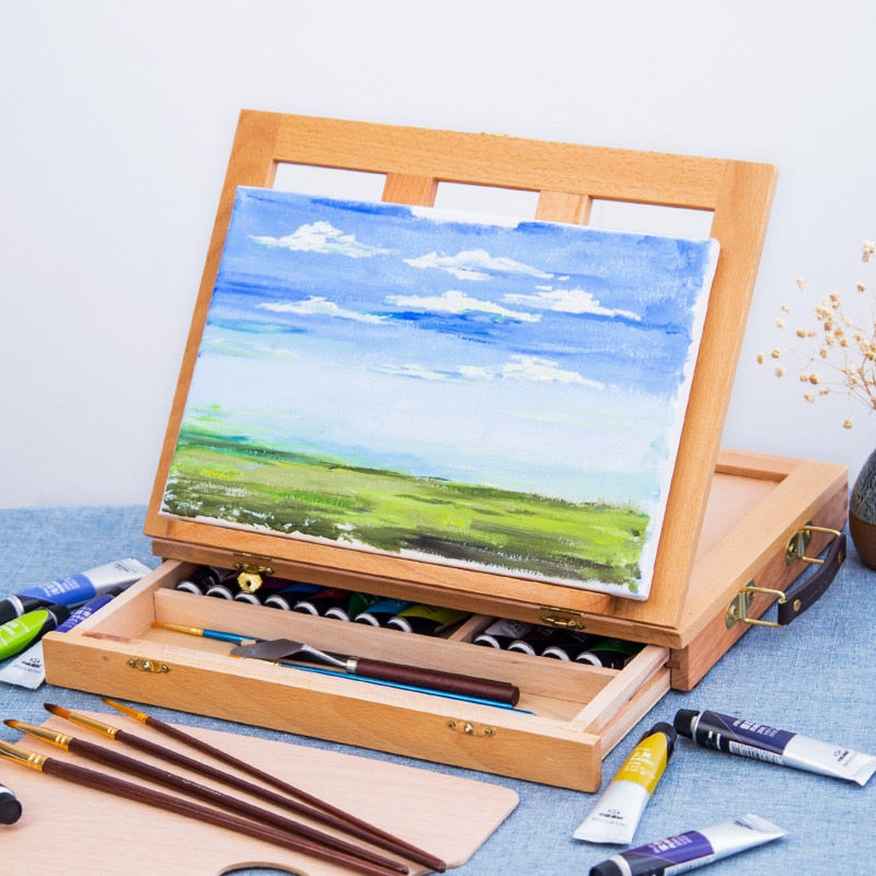 Wooden Table Easel with Drawer (portable)