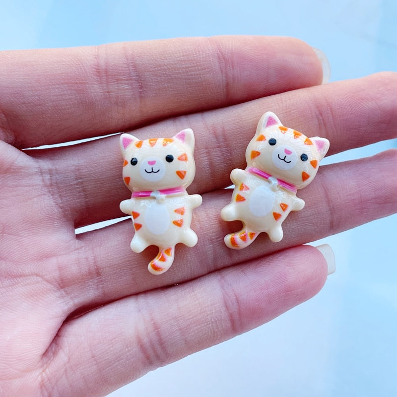 Resin Flatback Cute Cartoon Cat (14/pack, color options)