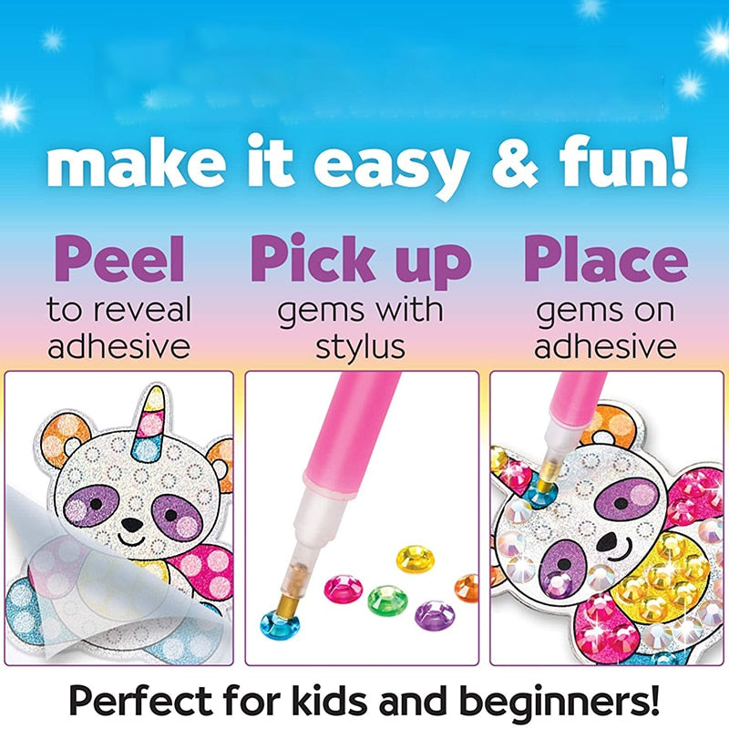 Kids Diamond Painting Stickers 12/kit