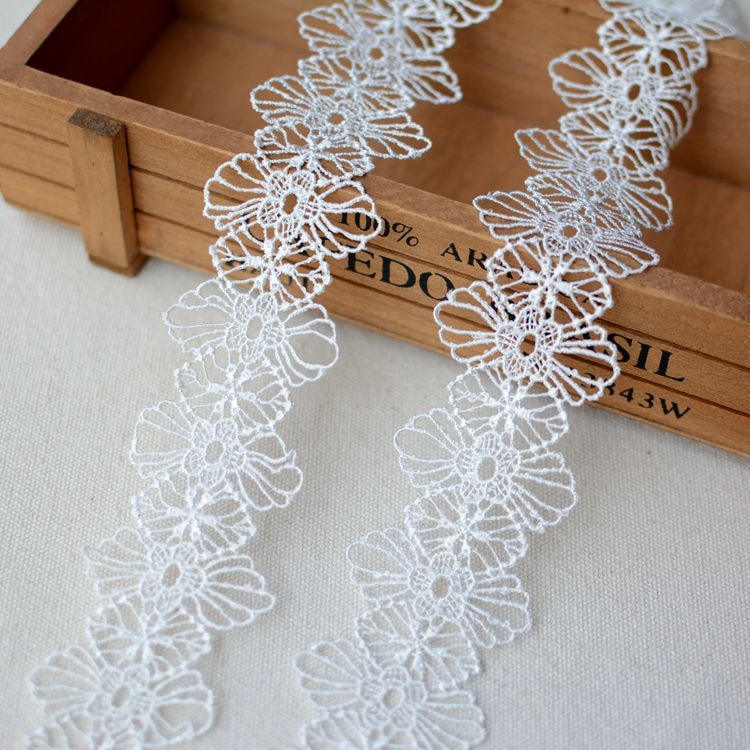 Black or White Lace Ribbon Trim