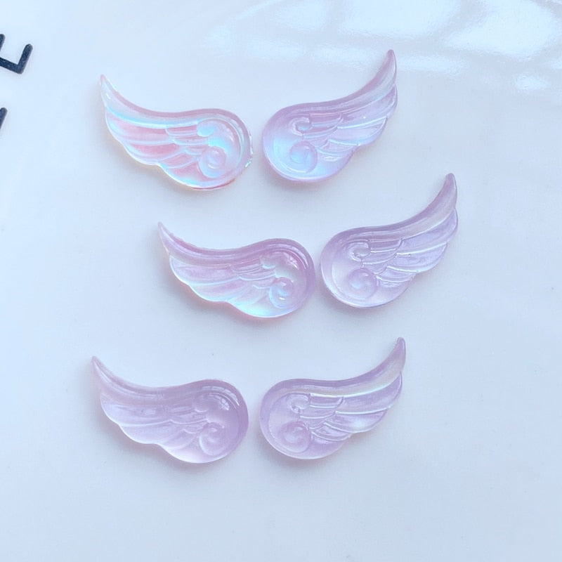 Flatback Cartoon Luminous Mini Wings (50/pack, color options)