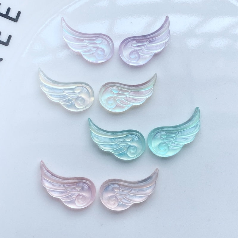 Flatback Cartoon Luminous Mini Wings (50/pack, color options)