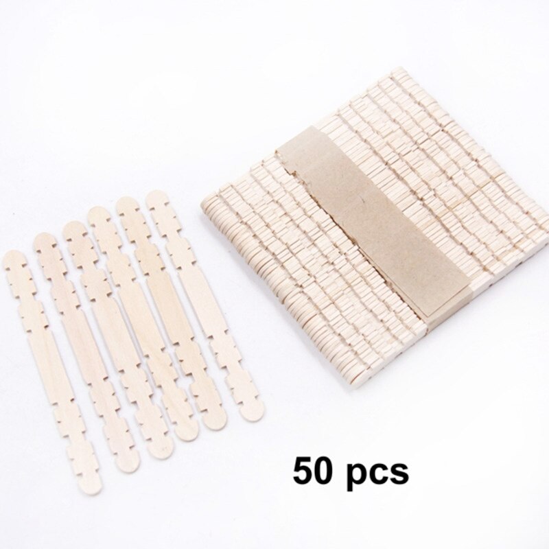 50Pcs/lot Colorful Natural Wood Sticks