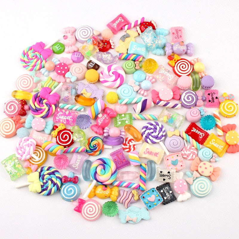 Resin Candy Flatback (50 or 100/pack, color options)