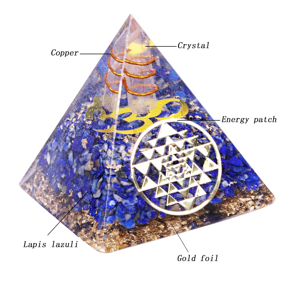 Natural Lapis Lazuli Pyramid Energy/Healing/Protection