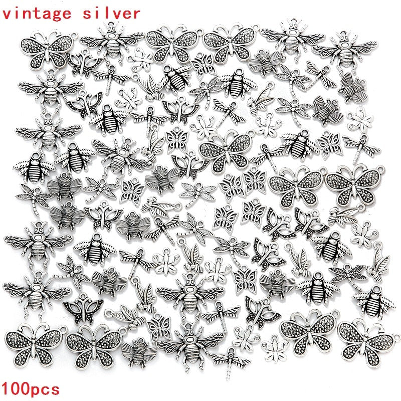 Variety Styles Metal Charms 100/set