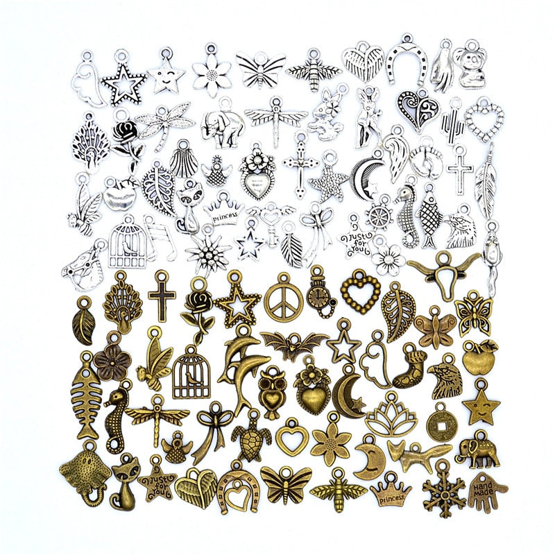 Variety Styles Metal Charms 100/set