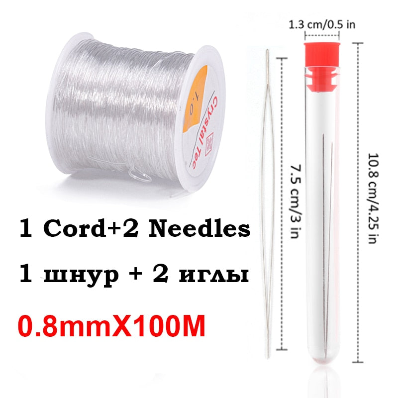 Crystal Beading Stretch Cords (100M, multiple size)