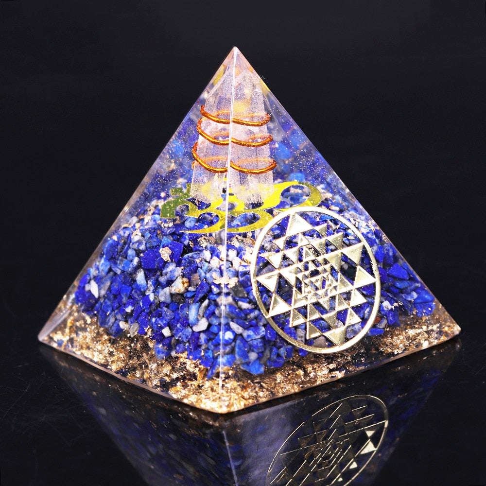 Natural Lapis Lazuli Pyramid Energy/Healing/Protection