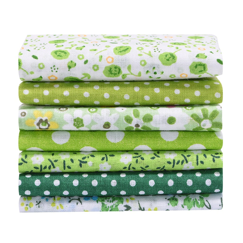 7pcs/set Flower Pattern Cotton Fabric