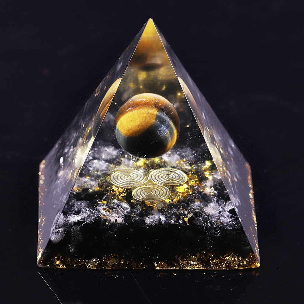 Orgone Energy Converter Orgonite Pyramid Obsidian