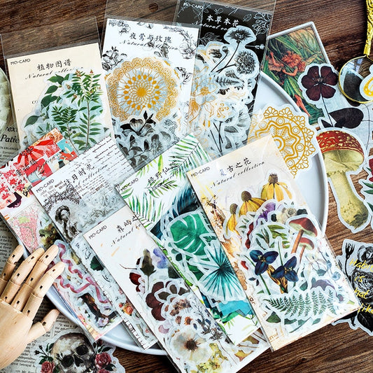 Plant/Flower Stickers (60/pack, style options)