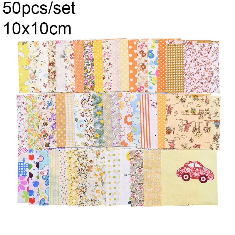 7-50pcs Assorted Floral Printed Cotton Fabric