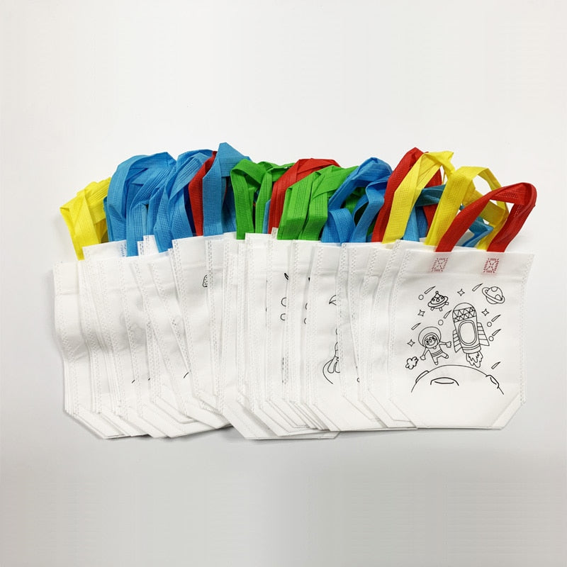 5pc Kids DIY Tote Bag With Watercolor Pen