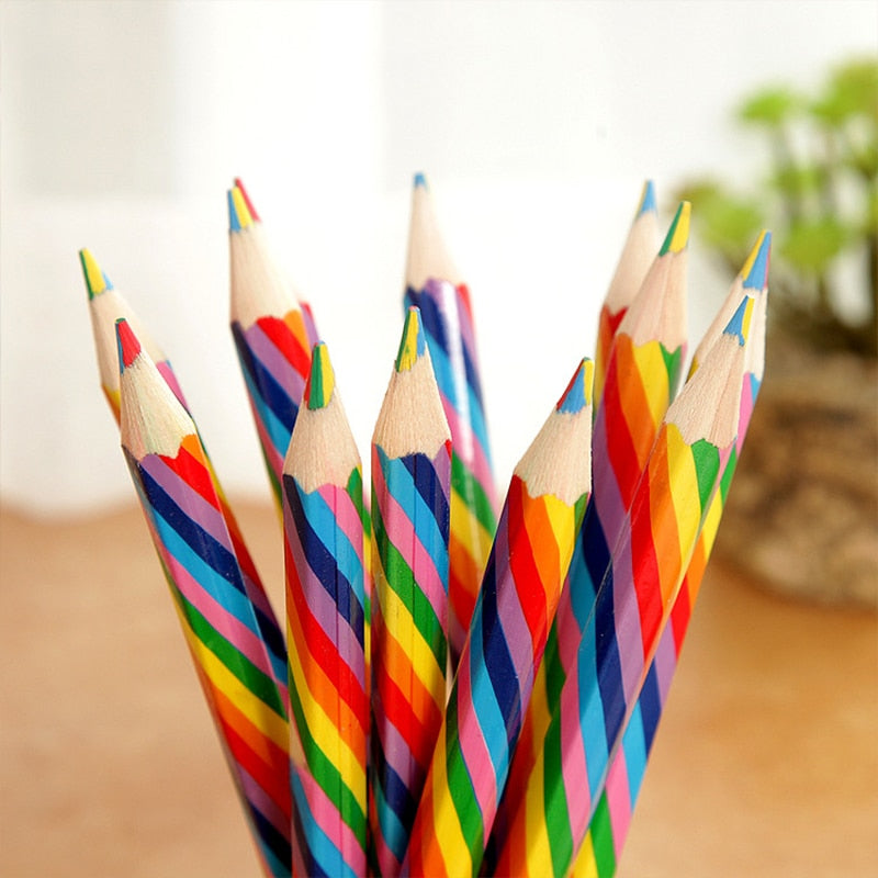 4 Color Concentric Rainbow Pencils