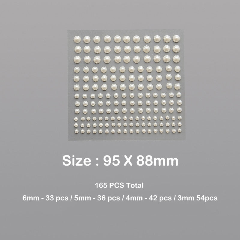 1 Sheet Pearl Decorative Stickers