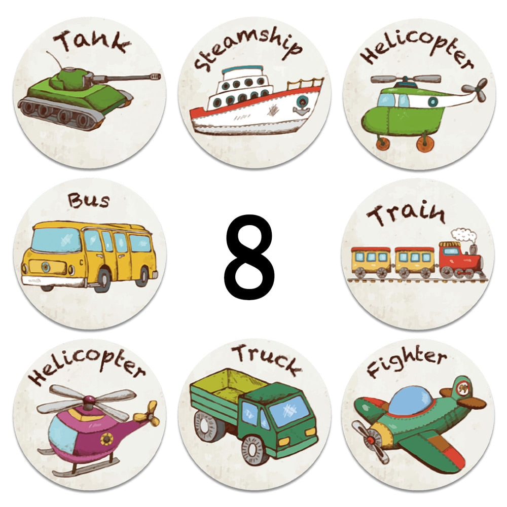 Children's Truck Stickers (different syles, 100/300/500 per set)