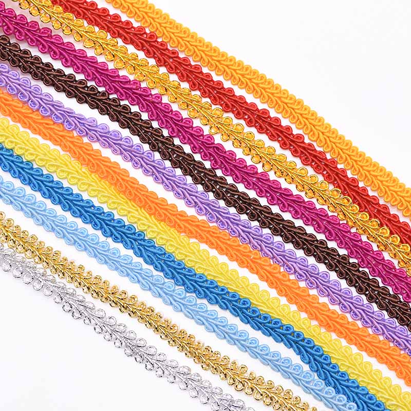 10m/lot Lace Trim Braided Ribbon