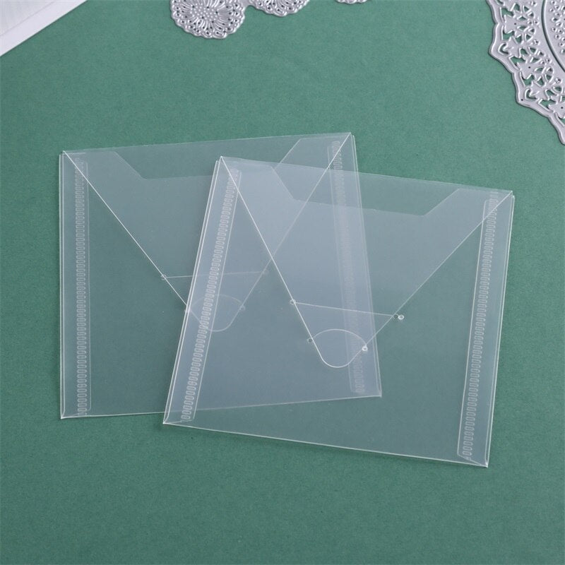 Transparent Plastic Folder Storage Bags (size options, 1 or 2 pack)