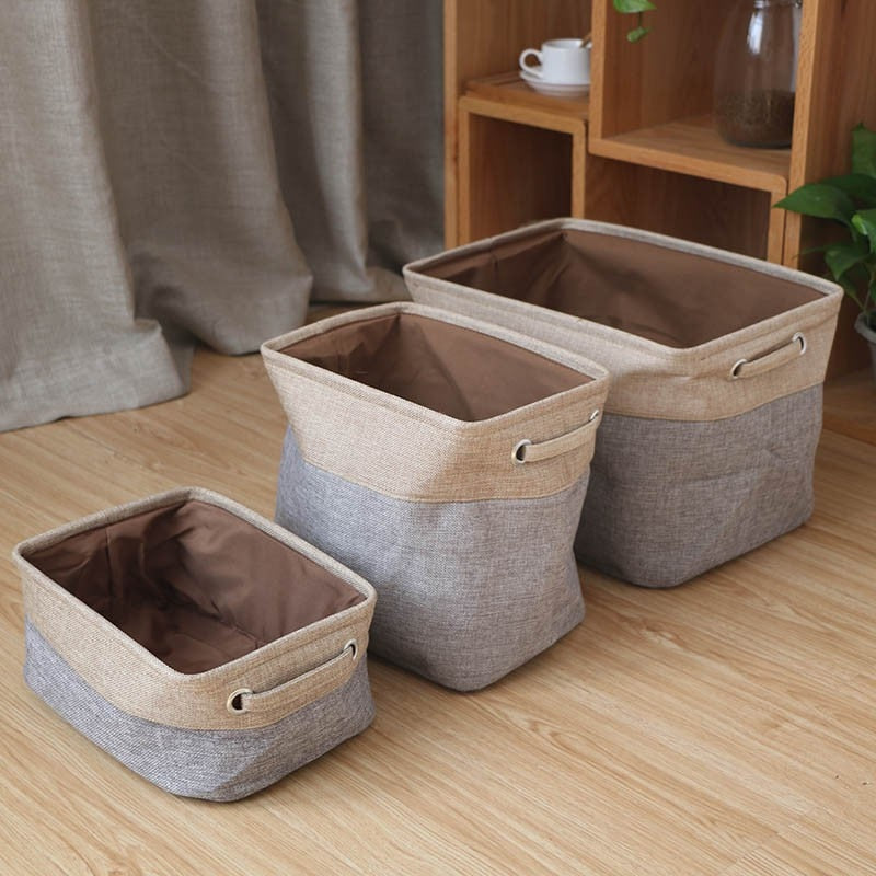 Nordic linen storage basket