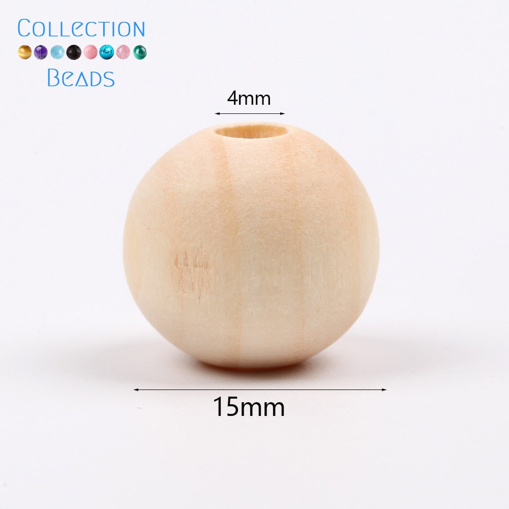 Natural Wood Beads (size options)