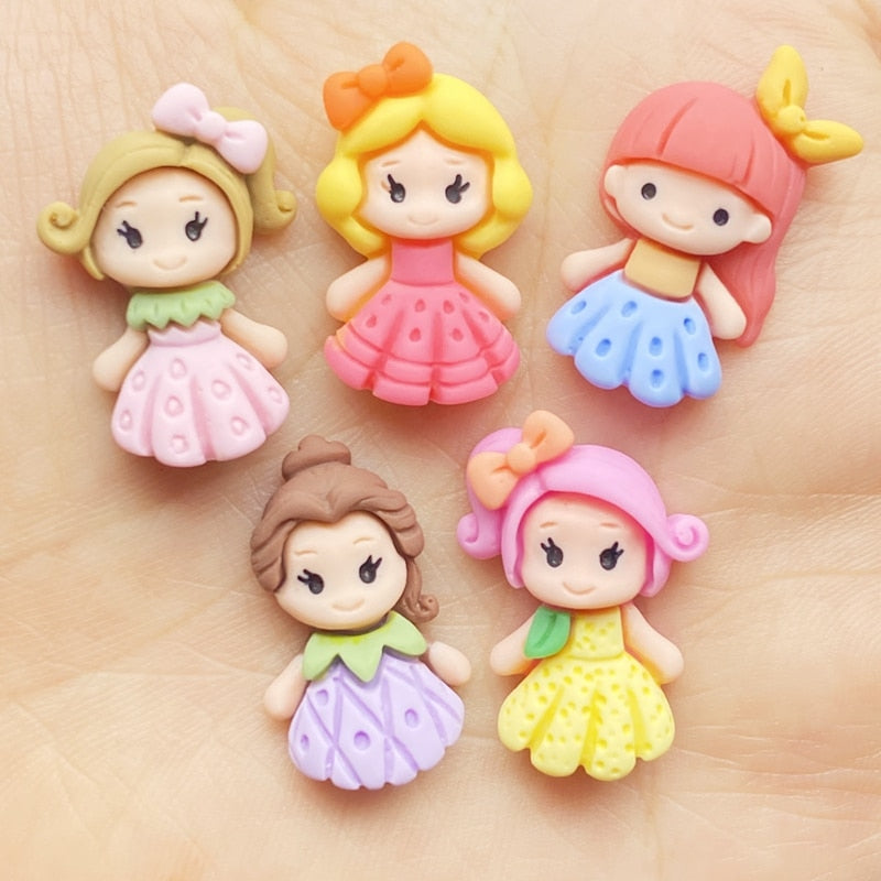 Resin Flatback Cartoon Princess (20/pack, style options)