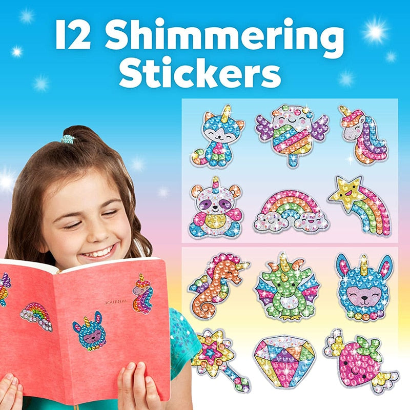 Kids Diamond Painting Stickers 12/kit