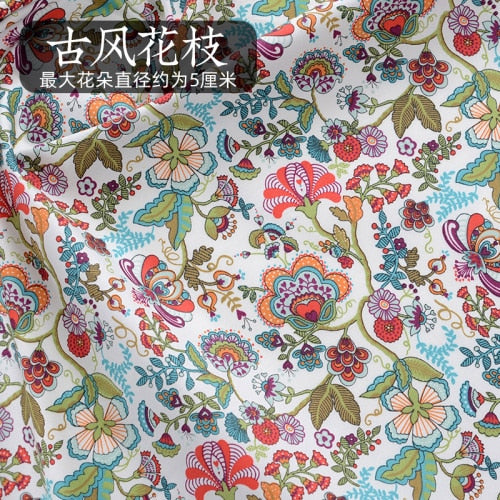 Floral and Patterned Cotton Fabric 50x80cm