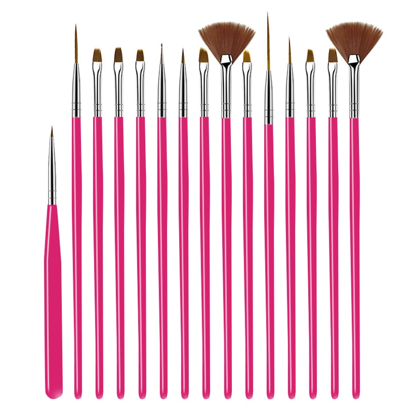 Nylon Hair Wooden Handle Watercolor Paint Brush Pen Set