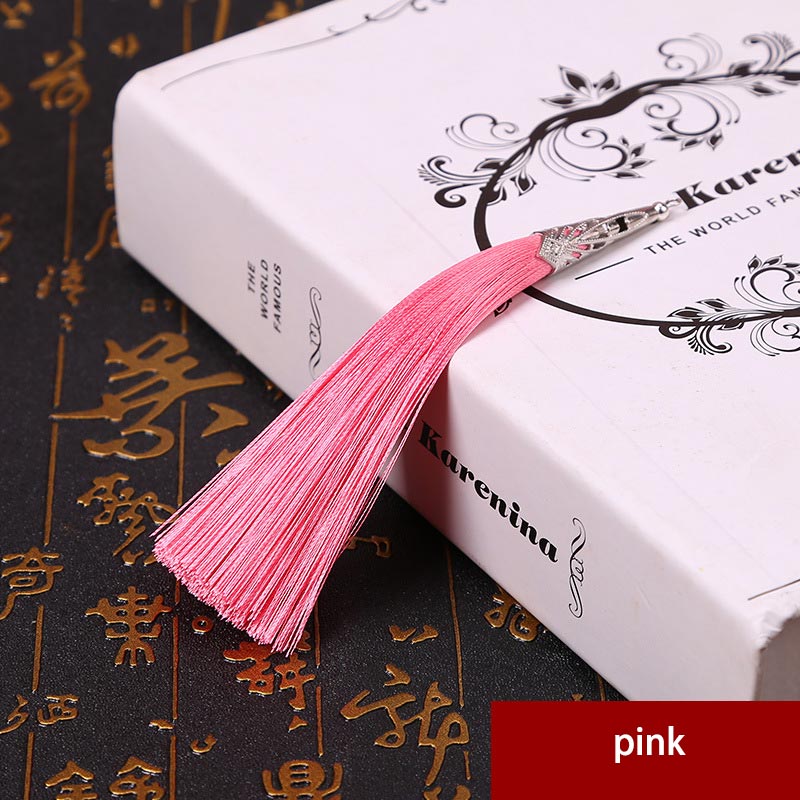 2PCS 14cm Cone Alloy Cap Silk Tassel