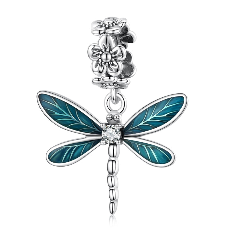 Bamoer Bracelet Sterling Silver Shiny Dragonfly Series Charms