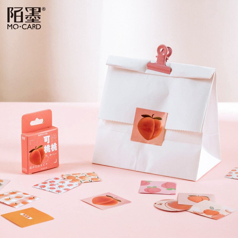 Cute Peach Decorative Stickers (46/box)