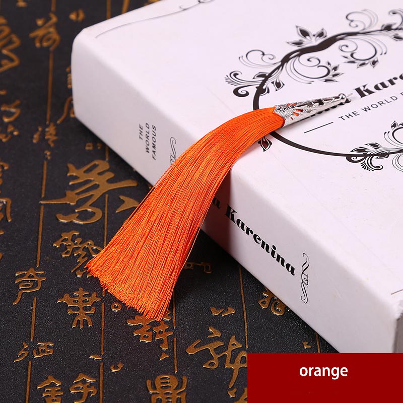 2PCS 14cm Cone Alloy Cap Silk Tassel