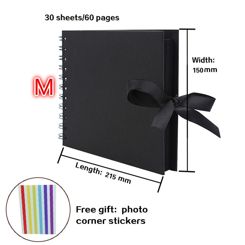 S-M-L Ribbon Tie Scrapbook (40 or 80 pages, with or without accessories)