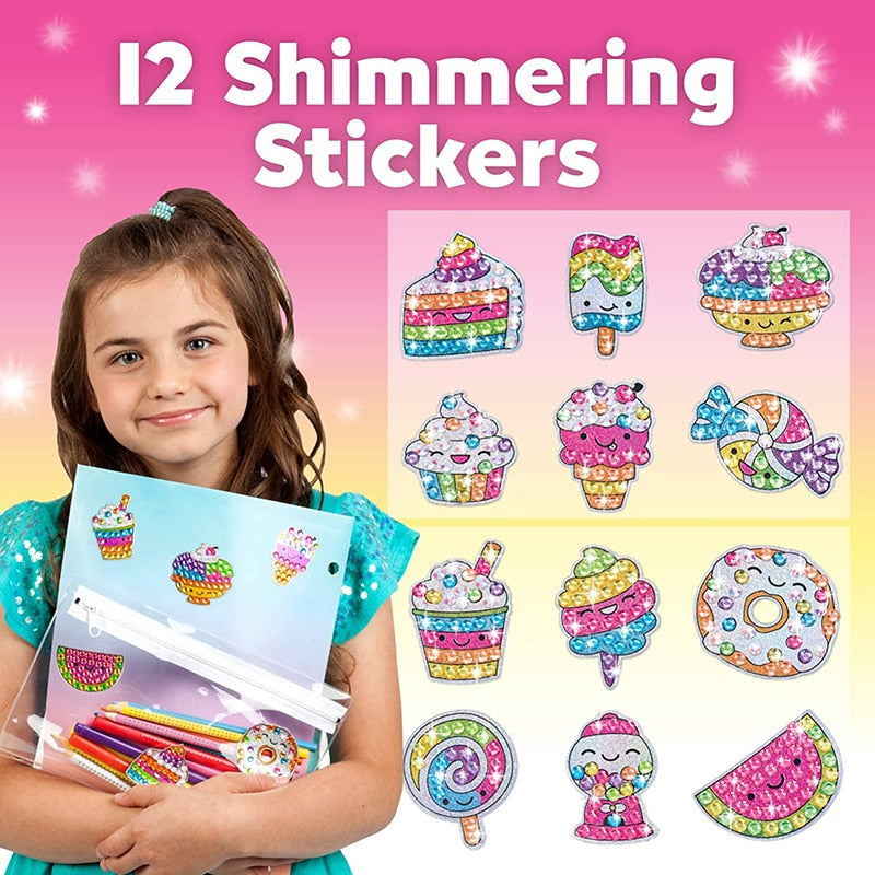 Kids Diamond Painting Stickers 12/kit