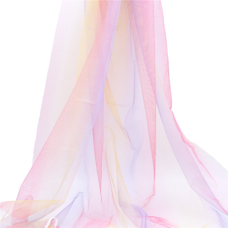 Colorful Printed Tulle Fabric