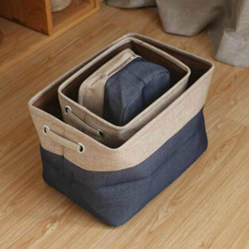 Nordic linen storage basket