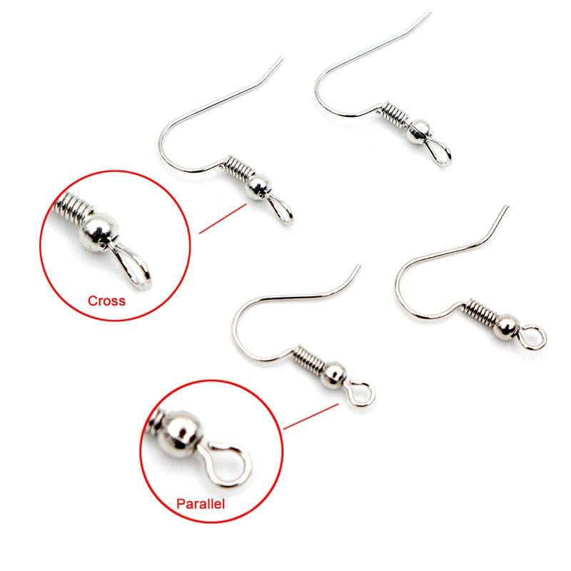 Earring Clasps Hooks 100/lot (color/style options)