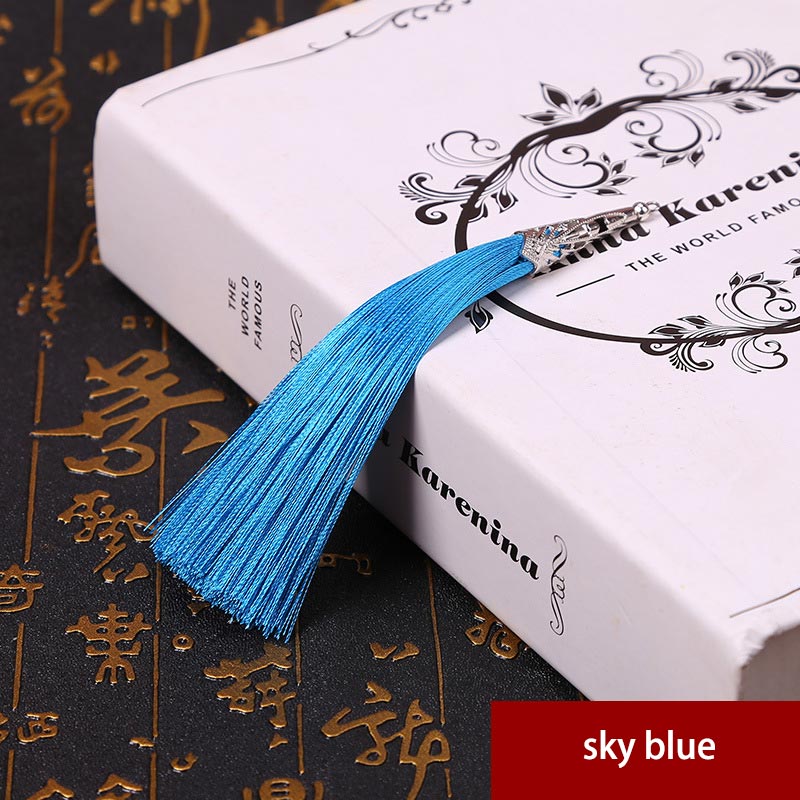 2PCS 14cm Cone Alloy Cap Silk Tassel