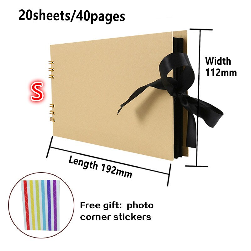 S-M-L Ribbon Tie Scrapbook (40 or 80 pages, with or without accessories)