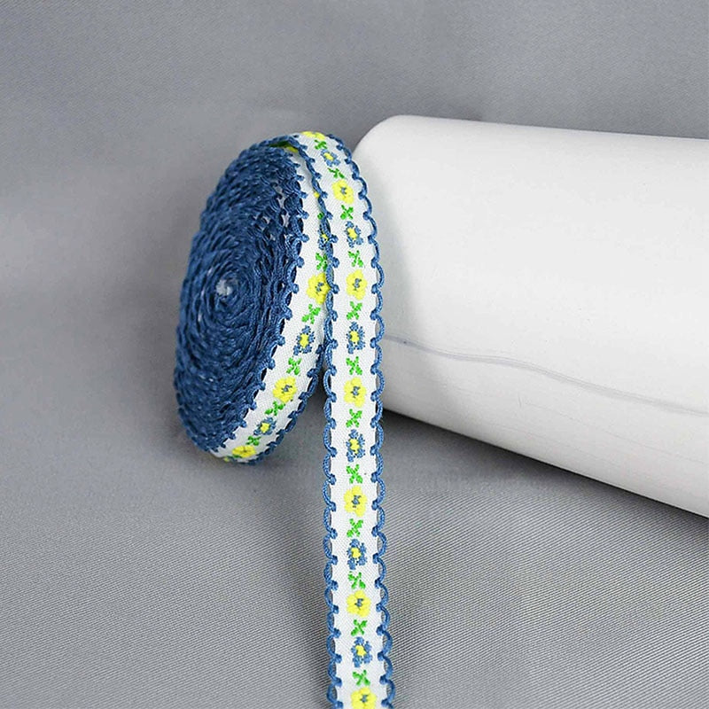 5Yard Flower Embroidered Lace Trim Ribbons