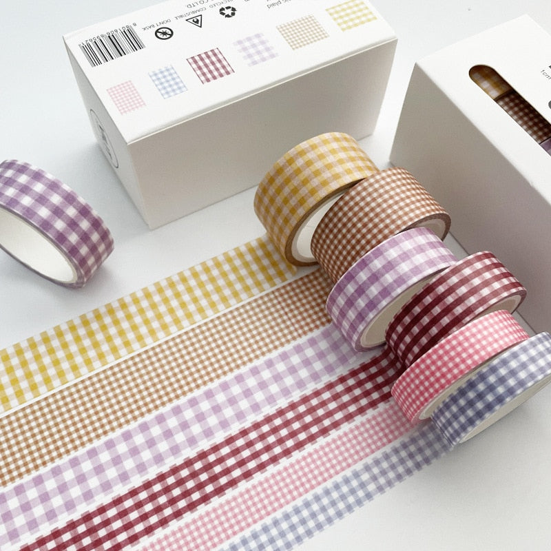 Patterned Decorative Tape (6 rolls/box, style options)