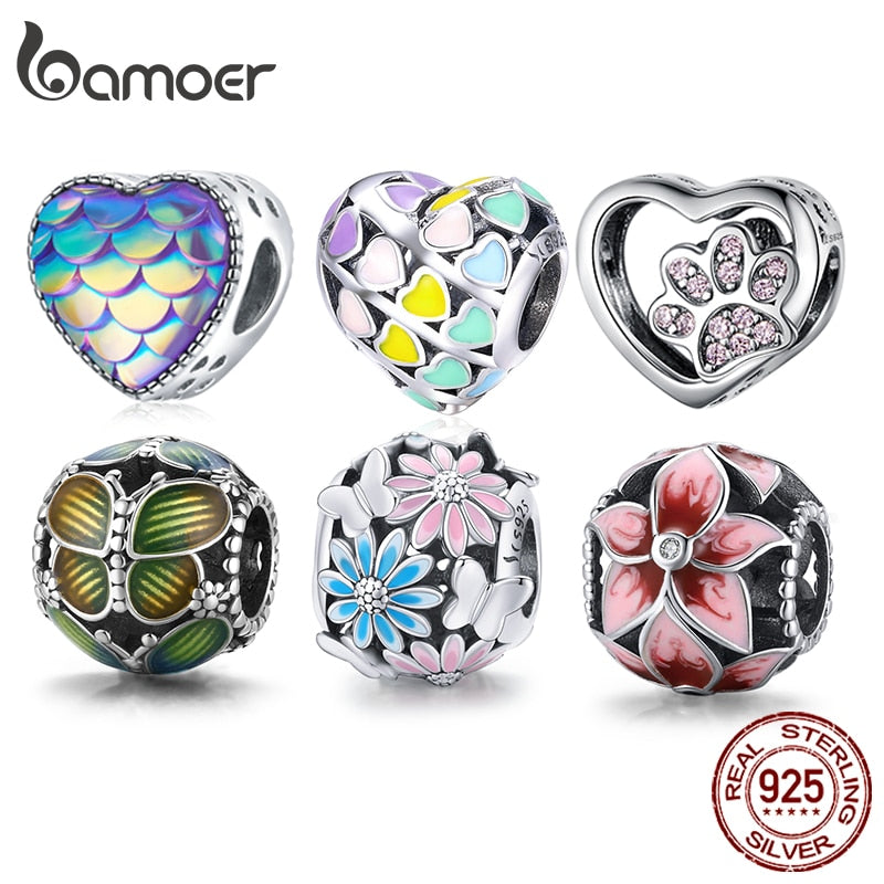 Bamoer Bracelet Romantic Enamel Charms (style option)