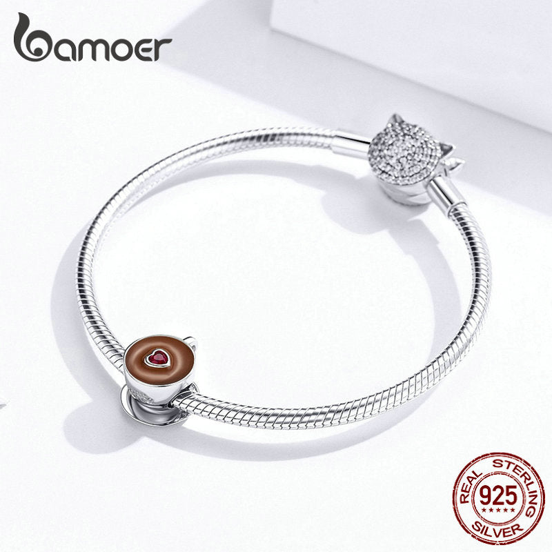 Bamoer Bracelet Coffee Cup Charm