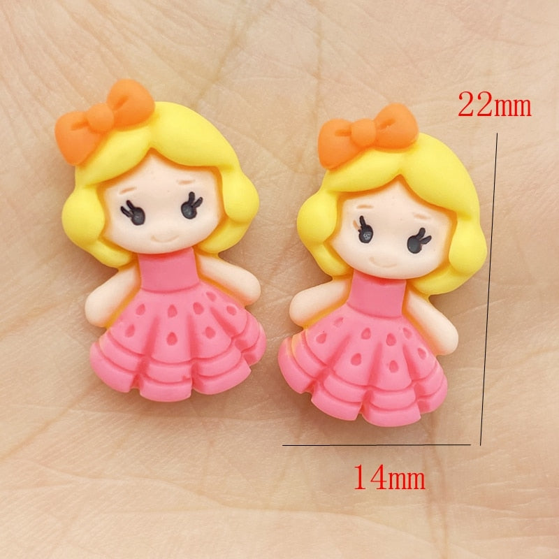 Resin Flatback Cartoon Princess (20/pack, style options)