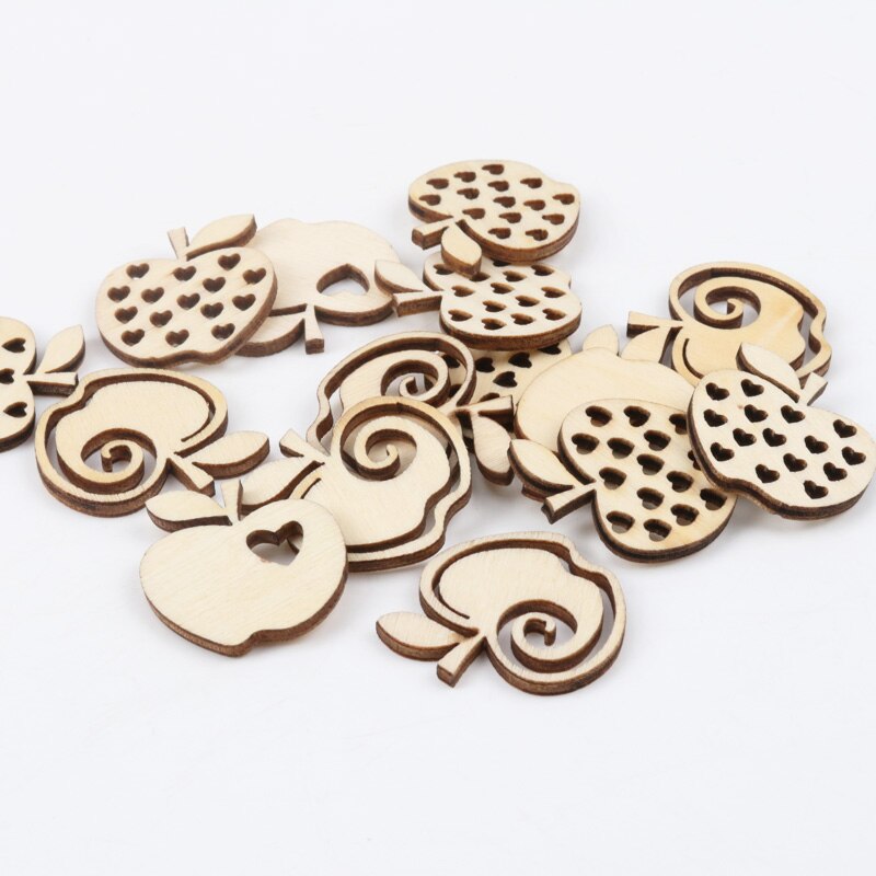 Wooden Decorative Embellishments (style options, 20 or 50/pack)