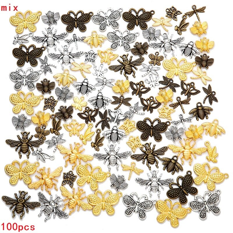 Variety Styles Metal Charms 100/set