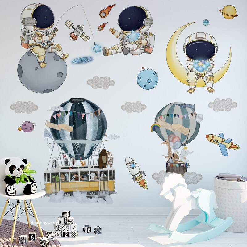 Cartoon Astronaut Wall Stickers